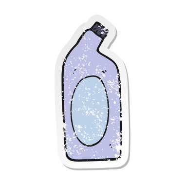 Retro etiket temizlik bir karikatür sıkıntılı