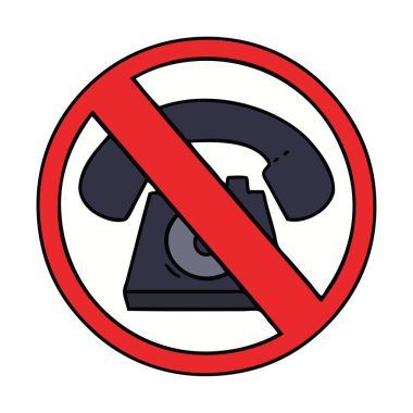 sevimli çizgi işareti telefon izin