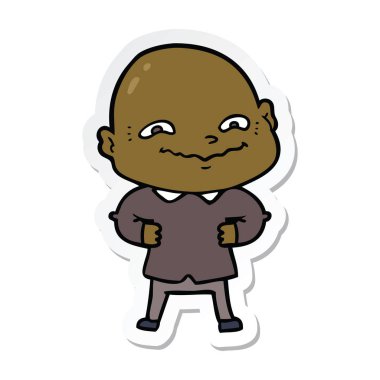 bir çizgi film ürpertici adam etiketi