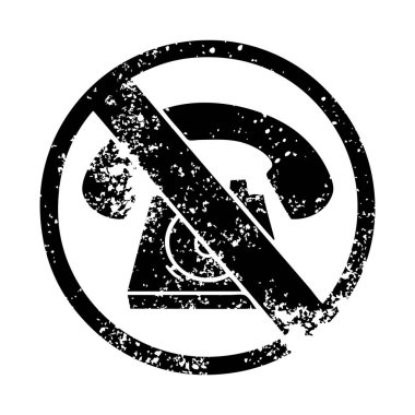 bir telefon yok sıkıntılı sembolü işareti izin