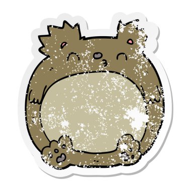 çizgi film ayı sıkıntılı etiket