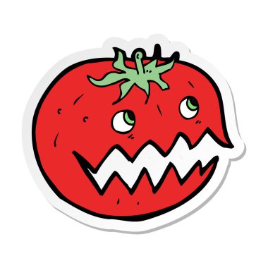 etiket bir karikatür domates