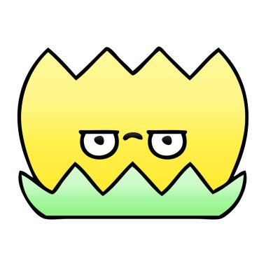 bir su lilly degrade gölgeli karikatür