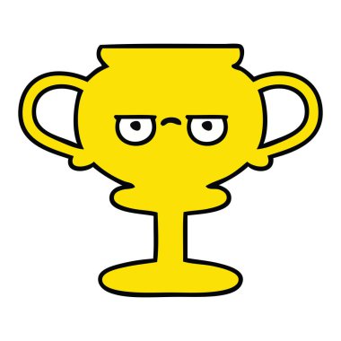 sevimli çizgi bir kupa