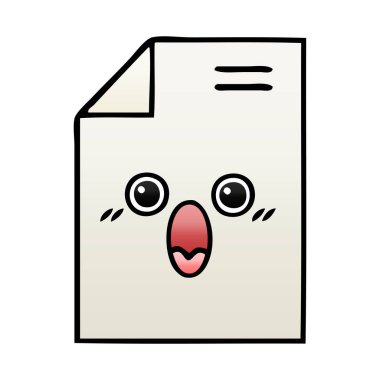 Degrade gölgeli çizgi film şok kağıt belge 