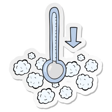etiket sıcaklık düşüyor bir karikatür