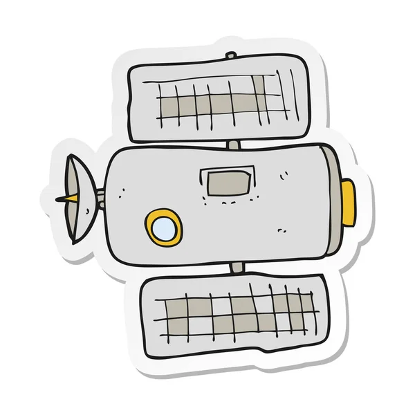 Autocollant Une Station Spatiale Dessin Animé — Image vectorielle