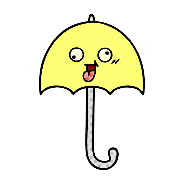 傘の漫画のスタイルの漫画 — ストックベクタ