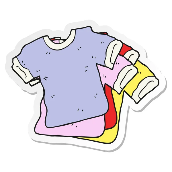 Aufkleber Eines Cartoon Shirts — Stockvektor