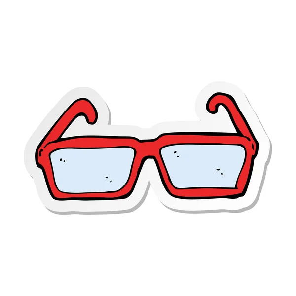 Sticker Cartoon Spectacles — Stock Vector