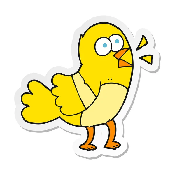 Sticker Cartoon Bird — Stock Vector