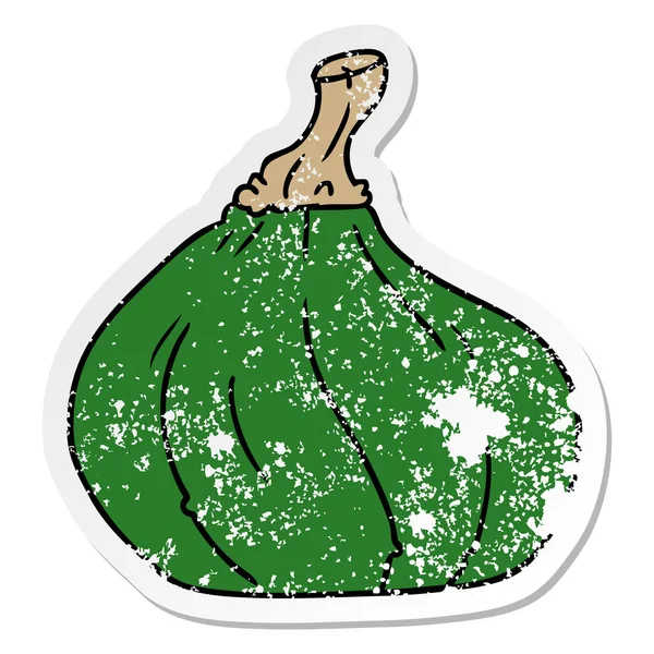 elle çizilmiş bir Squash etiket karikatür doodle sıkıntılı