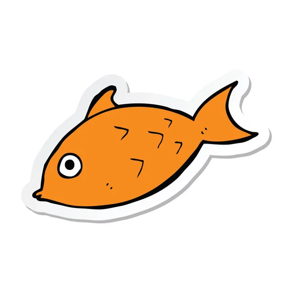 Sticker Cartoon Fish — Stock Vector