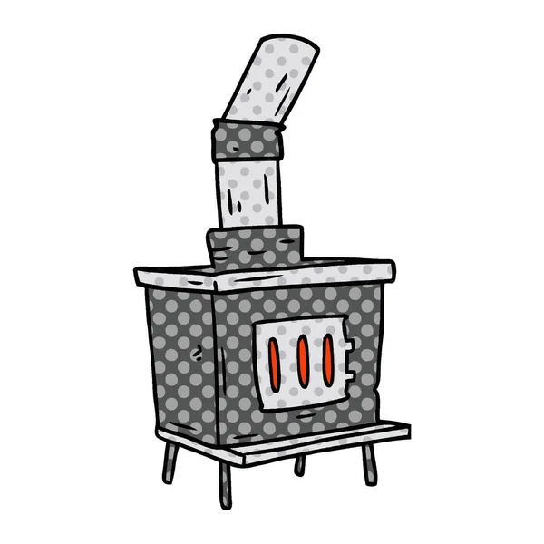 Cartoon doodle of a house furnace — Stock Vector