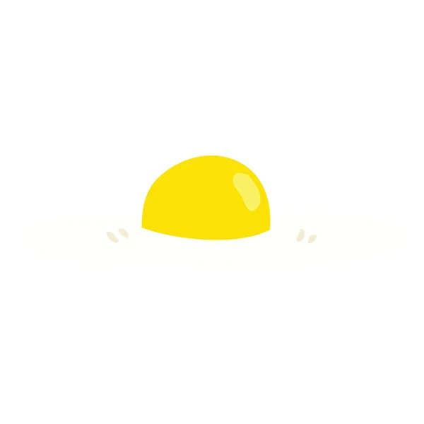Mão peculiar desenhado desenho animado ovo frito — Vetor de Stock