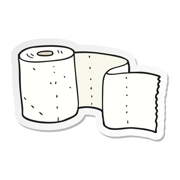 Pegatina Rollo Tocador Dibujos Animados — Vector de stock