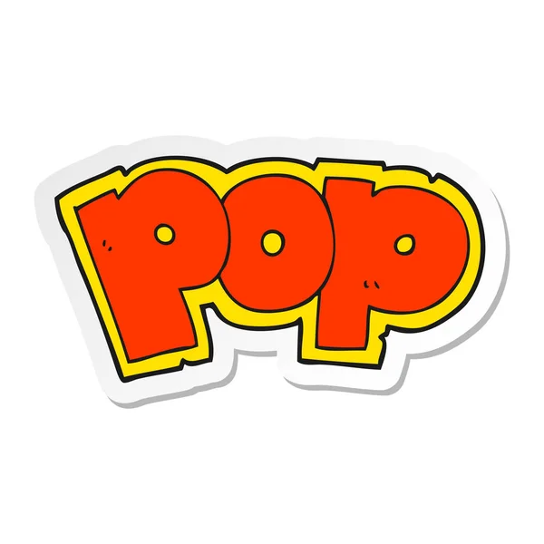 Pegatina de un símbolo POP de dibujos animados — Archivo Imágenes Vectoriales