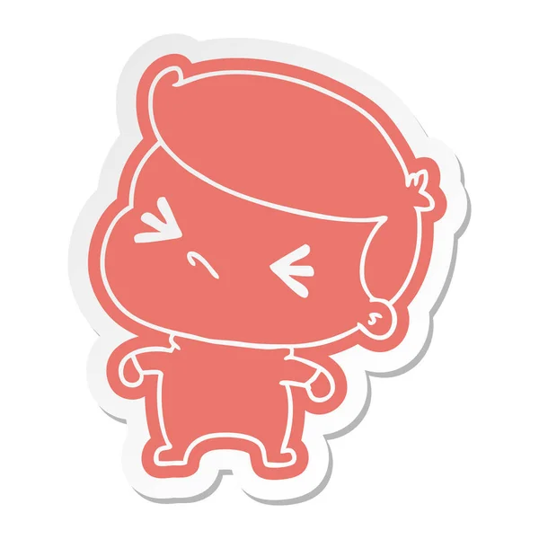 cartoon sticker of a kawaii cute cross baby