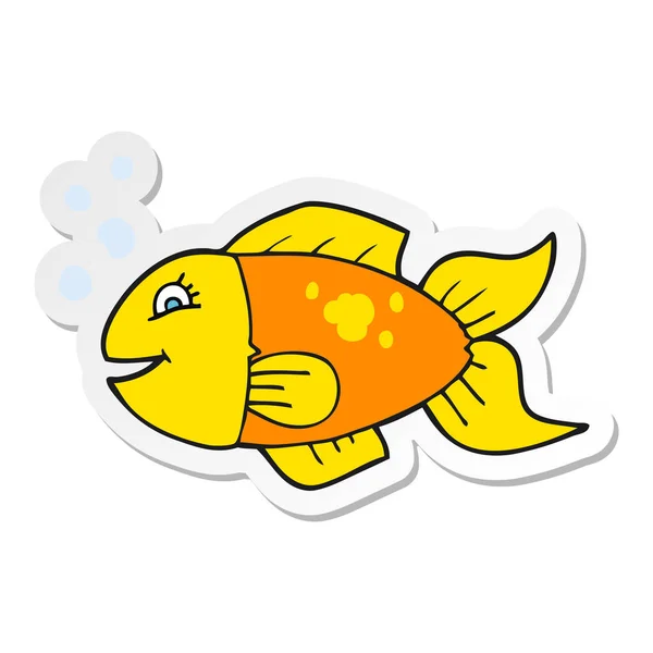 Autocollant Poisson Dessin Animé — Image vectorielle