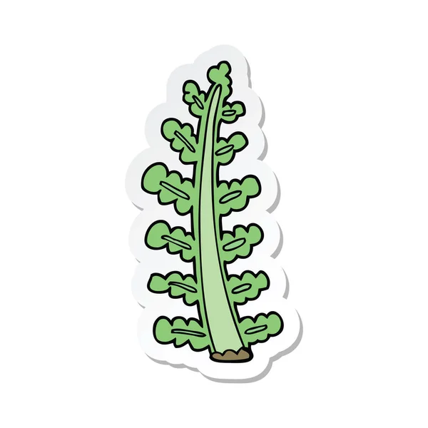 Sticker Van Een Cartoon Plant — Stockvector