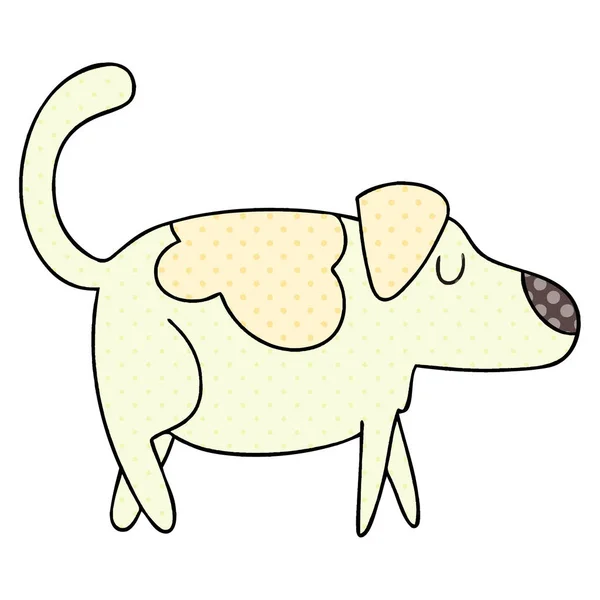 Serietidning Stil Egendomliga Tecknad Hund — Stock vektor