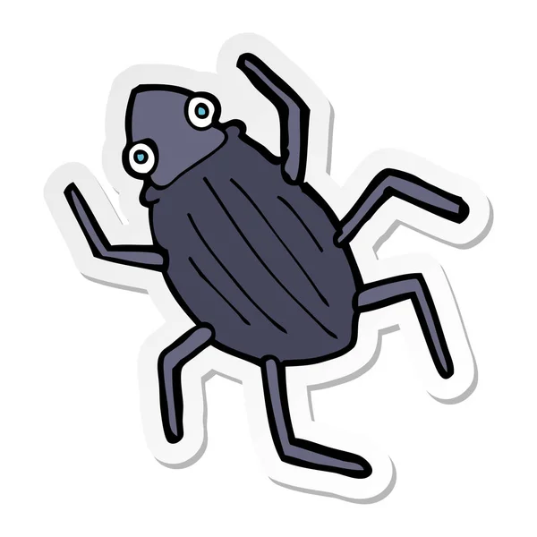 Sticker Cartoon Bug — Stock Vector