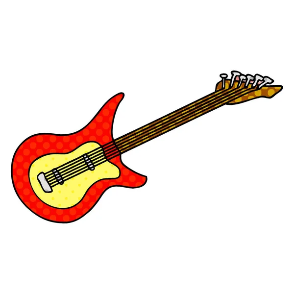 Garabato Dibujado Mano Una Guitarra — Vector de stock