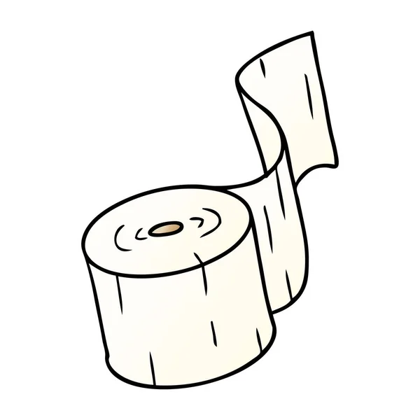 Handgezeichneter Gradient Cartoon Doodle Einer Toilettenrolle — Stockvektor