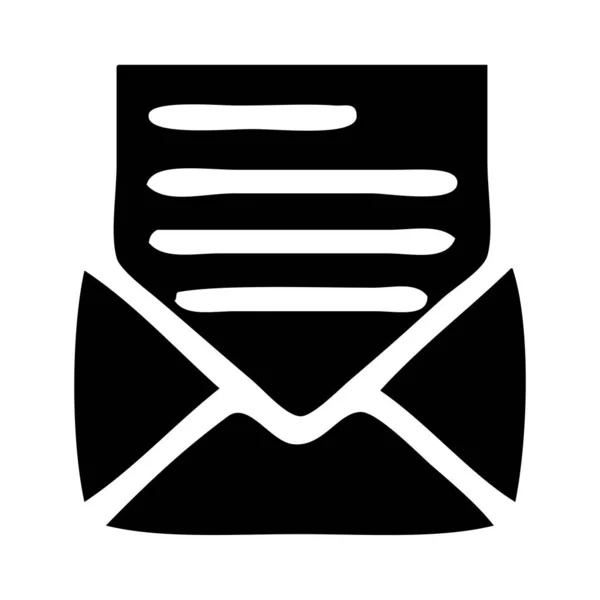 手紙と封筒のフラットのシンボル — ストックベクタ