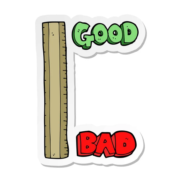 Sticker Measure Good Bad — стоковый вектор