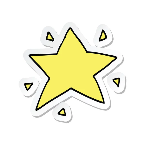 Pegatina Una Estrella Dibujos Animados — Vector de stock