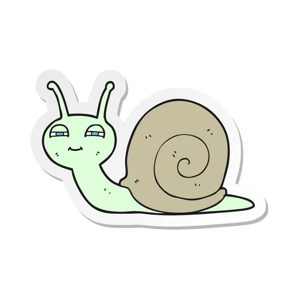 Autocollant Escargot Mignon Dessin Animé — Image vectorielle