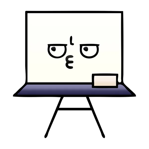 Gradient Grijs Cartoon Van Een Wit Bord — Stockvector