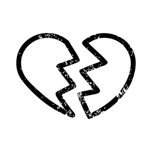 Иконка Разбитым Сердцем — стоковый вектор