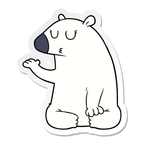 Sticker Cartoon Polar Bear Royalty Free Stock Illustrations