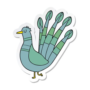 çizgi film tavus kuşu etiket