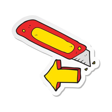 etiket bir karikatür inşaat bıçak