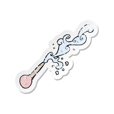 Retro etiket pipet oyuncak bir karikatür sıkıntılı