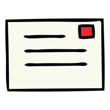 sevimli çizgi mektup