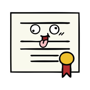 sevimli çizgi Mezuniyet Diploması