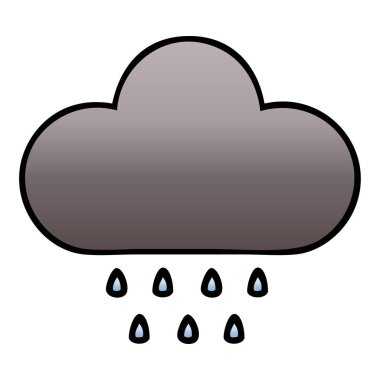 bir fırtına yağmur bulutu degrade gölgeli karikatür