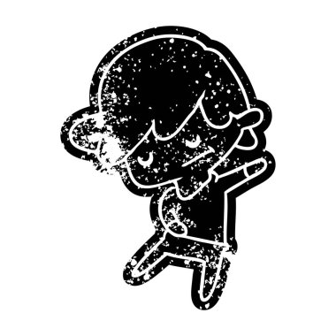 kawaii hoş çocuk Grunge sıkıntılı simgesi