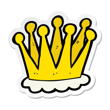 bir çizgi film taç etiket