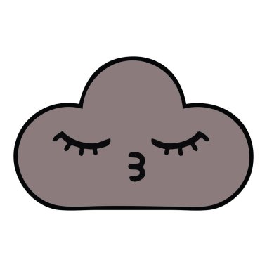 bir fırtına bulutu, sevimli çizgi