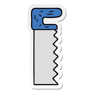 elle çizilmiş etiket karikatür doodle bir metal gördüm