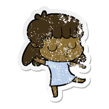 sıkıntılı etiketi dans çizgi film kayıtsız kadın