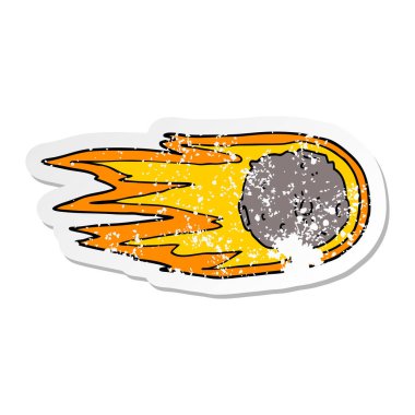 bir çizgi film kuyruklu yıldız sıkıntılı etiket