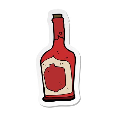 etiket bir çizgi film şişe dolusu ROM...