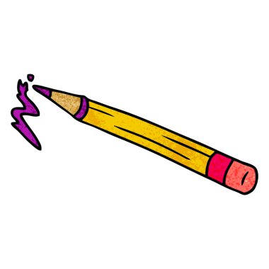 elle çizilmiş karikatür doodle renkli kalem dokulu