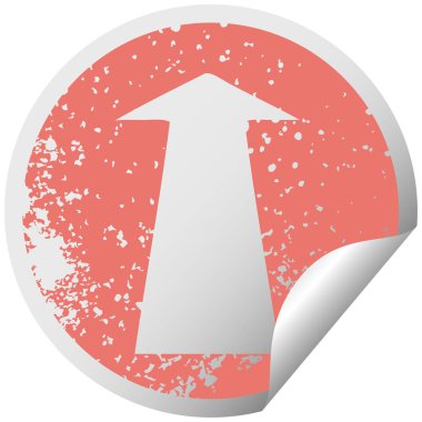 ilginç sıkıntılı dairesel peeling etiket sembolü ok